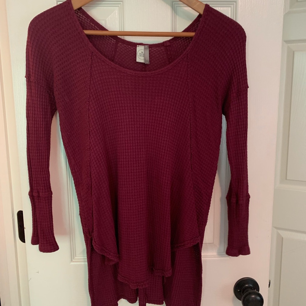 Red long sleeve top